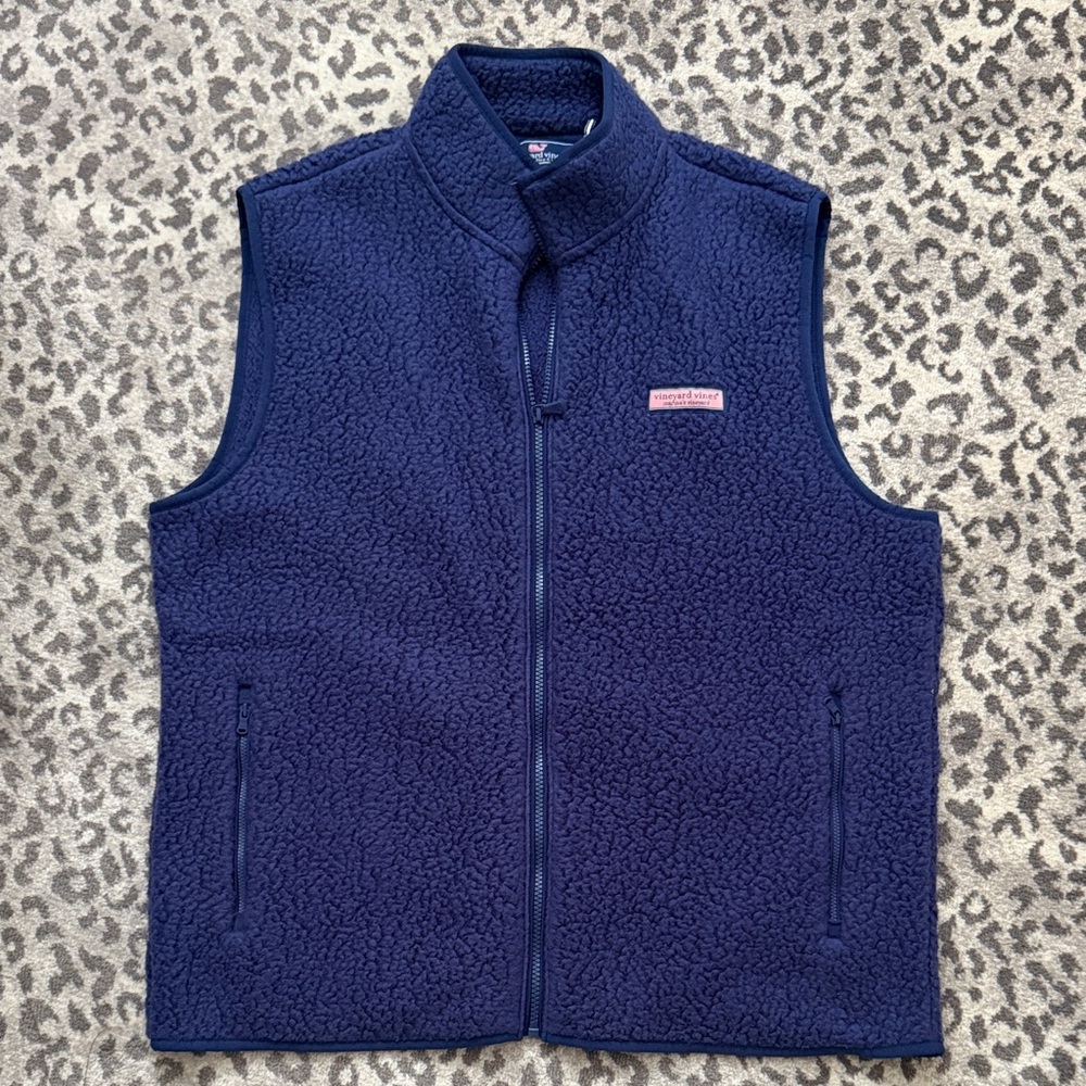 Vineyard Vines Deep Blue Fleece Vest
